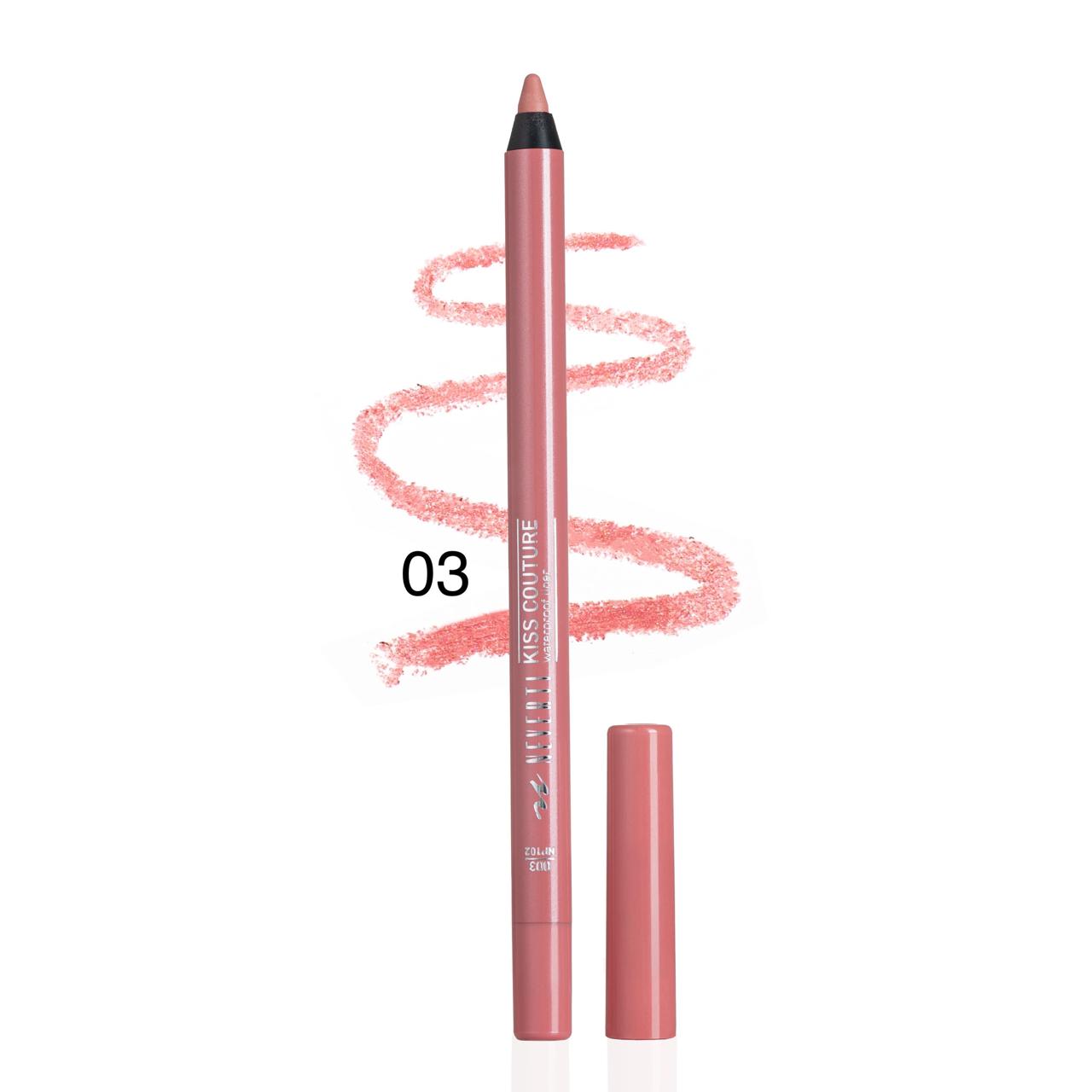 قلم تحديد شفاه ثابت بلاستيك NEVERTI KISS COUTURE LIPLINER - 4